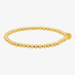 Gold Addiction Womens 10K Gold Beaded Bracelet