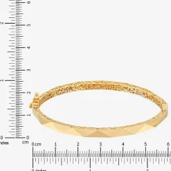 Gold Addiction Womens 10K Gold Bangle Bracelet