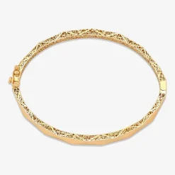 Gold Addiction Womens 10K Gold Bangle Bracelet