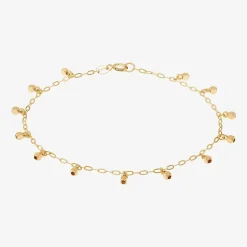 Gold Addiction Womens 10K Gold Charm Bracelet