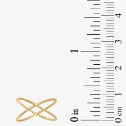 Gold Addiction Womens 10K Gold Crossover Band