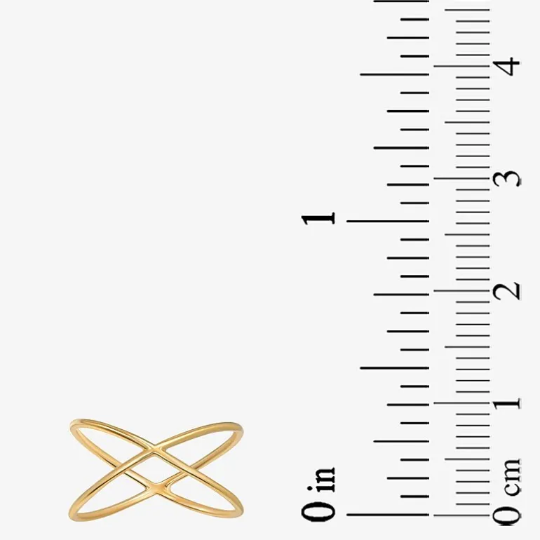 Gold Addiction Womens 10K Gold Crossover Band