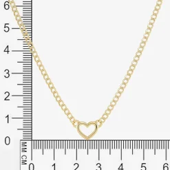 Gold Addiction Womens 14K Gold Heart 18 Inch Pendant Necklace