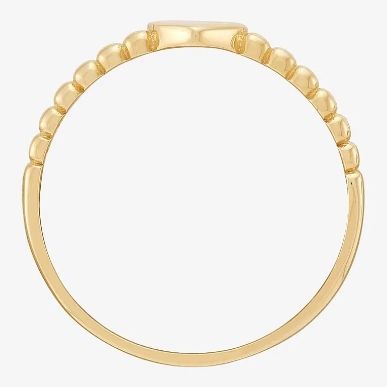 Gold Addiction Womens 10K Gold Heart Round Band