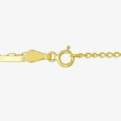 Gold Addiction Womens 10K Gold 16 Inch Herringbone Chain Necklace