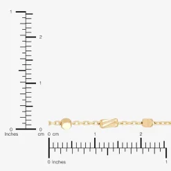 Gold Addiction Womens 10K Gold 7 3/4 Inch Solid Chain Bracelet