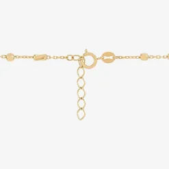 Gold Addiction Womens 10K Gold 7 3/4 Inch Solid Chain Bracelet