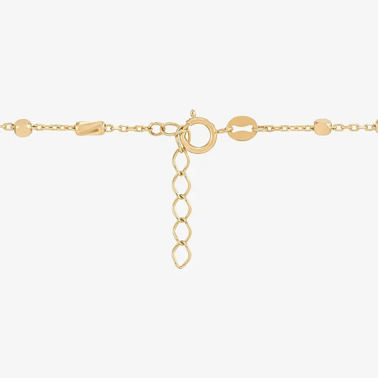 Gold Addiction Womens 10K Gold 7 3/4 Inch Solid Chain Bracelet