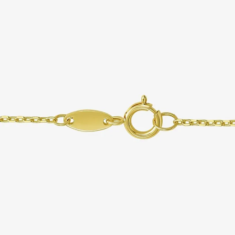 Gold Addiction Womens 10K Gold 16 Inch Cable Chain Necklace