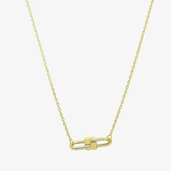 Gold Addiction Womens 10K Gold 16 Inch Cable Chain Necklace