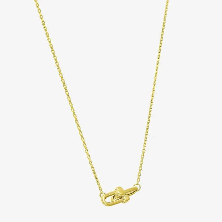 Gold Addiction Womens 10K Gold 16 Inch Cable Chain Necklace