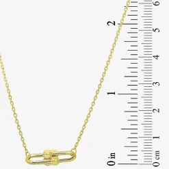 Gold Addiction Womens 10K Gold 16 Inch Cable Chain Necklace