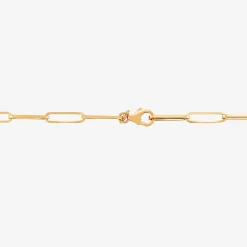 Gold Addiction Womens 14K Gold 18 Inch Paperclip Chain Necklace