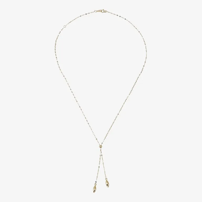 Gold Addiction Womens 14K Gold 18 Inch Y Necklace