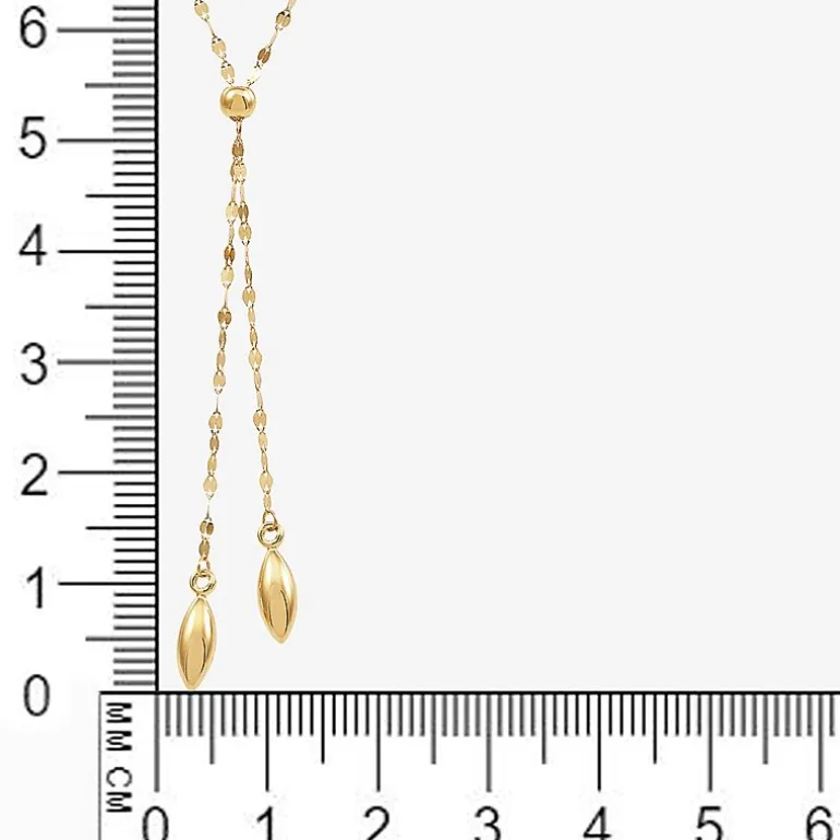 Gold Addiction Womens 14K Gold 18 Inch Y Necklace