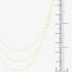 Gold Addiction Womens 14K Gold 17 Inch Link Necklace