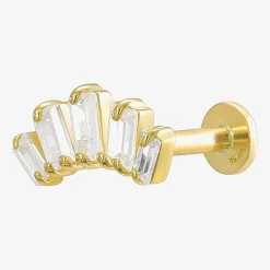Gold Addiction Womens 10K Gold 9.7mm Single Earring
