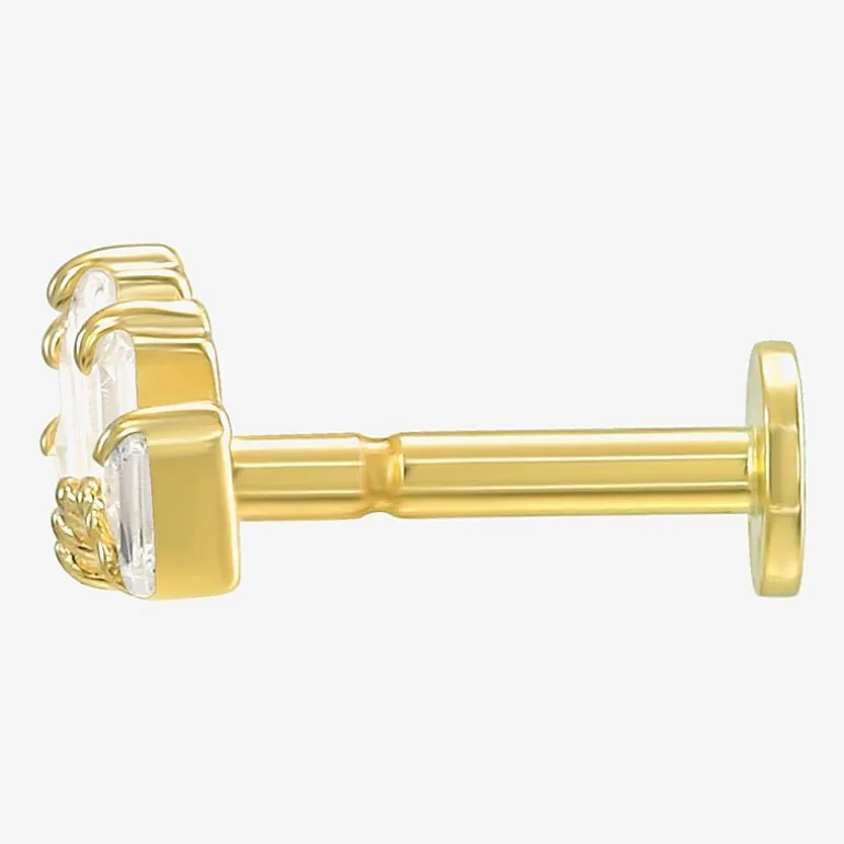 Gold Addiction Womens 10K Gold 9.7mm Single Earring