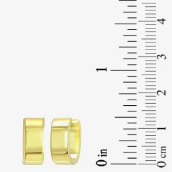 Gold Addiction Womens 10K Gold 13.5mm Hoop Earrings