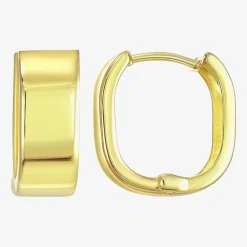 Gold Addiction Womens 10K Gold 13.5mm Hoop Earrings