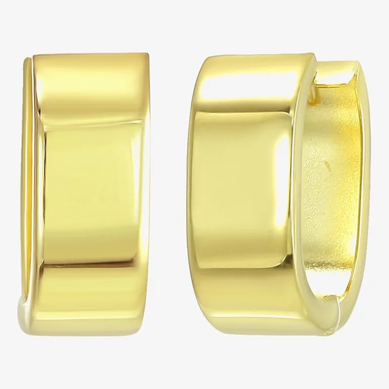 Gold Addiction Womens 10K Gold 13.5mm Hoop Earrings