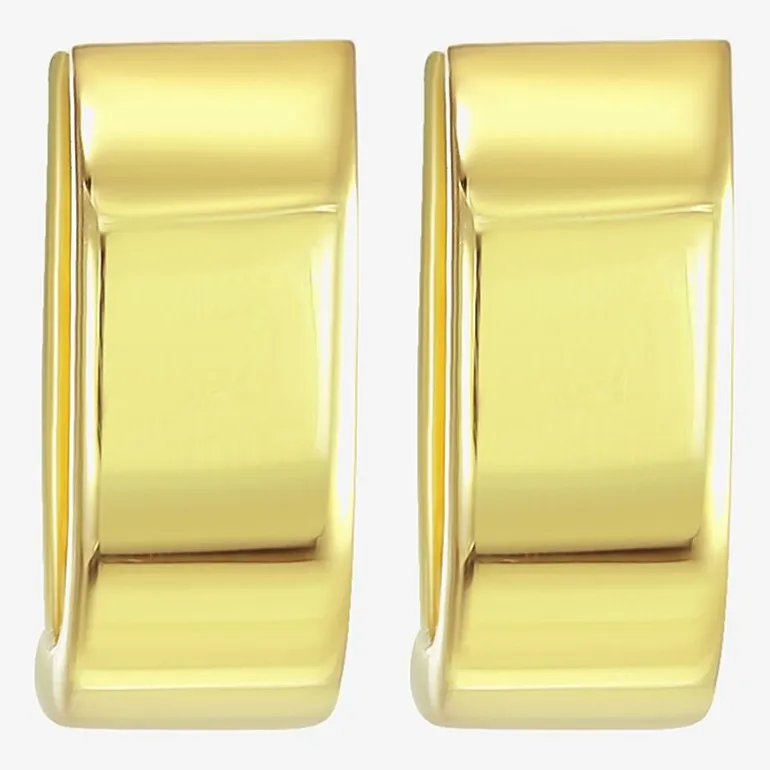 Gold Addiction Womens 10K Gold 13.5mm Hoop Earrings