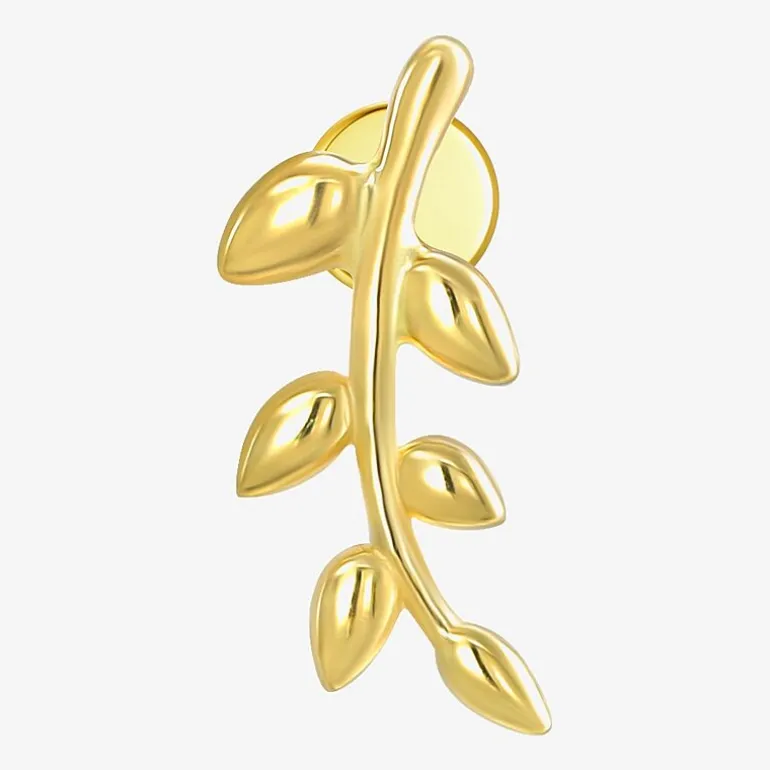 Gold Addiction Womens 10K Gold 7mm Single Earring