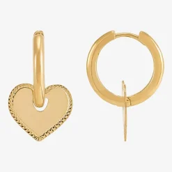 Gold Addiction Womens 10K Gold 18mm Hoop Earrings