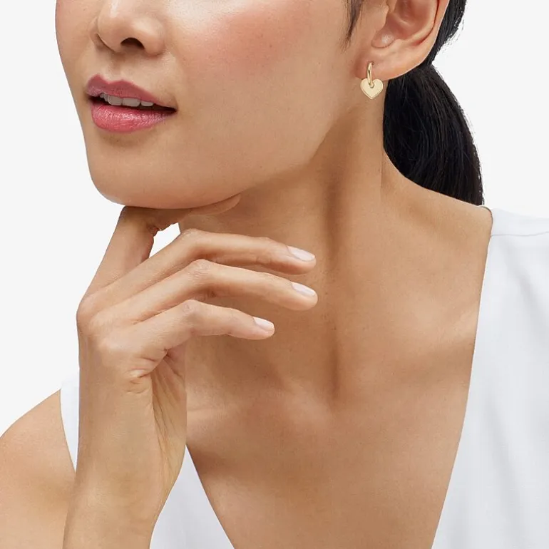 Gold Addiction Womens 10K Gold 18mm Hoop Earrings
