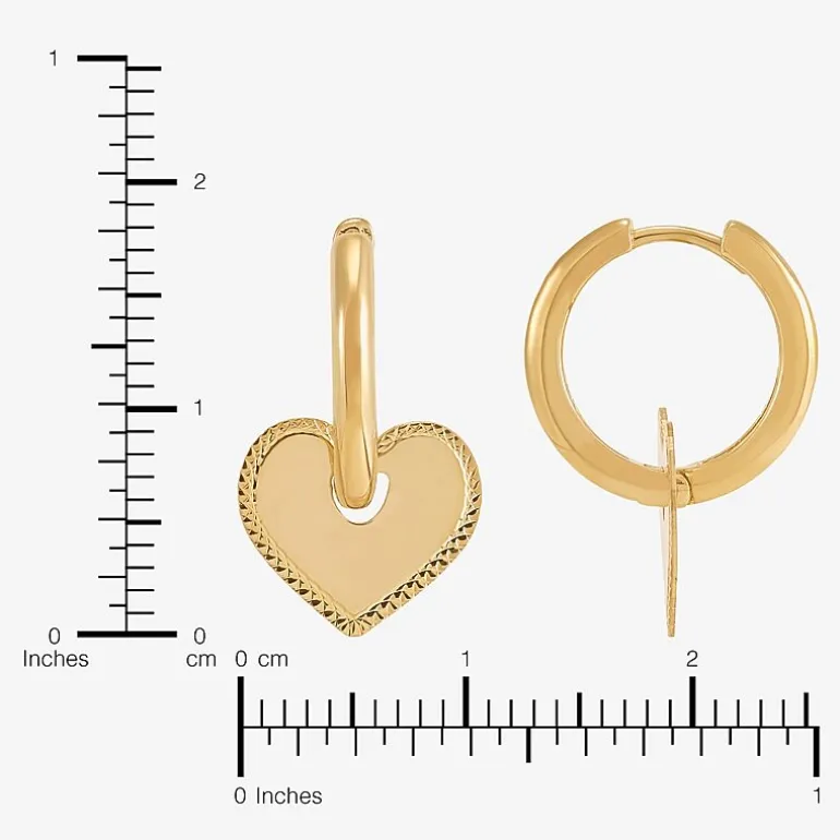 Gold Addiction Womens 10K Gold 18mm Hoop Earrings