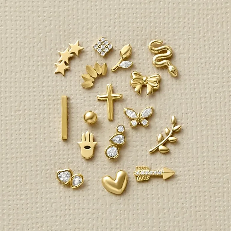 Gold Addiction Womens 10K Gold 6.5mm Bow Single Earring