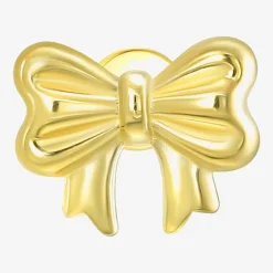 Gold Addiction Womens 10K Gold 6.5mm Bow Single Earring
