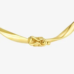 Gold Addiction Womens 10K Gold Round Bangle Bracelet