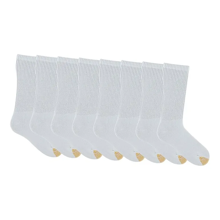 Gold Toe Athletic Sport Bonus Pack Mens 8 Pair Crew Socks