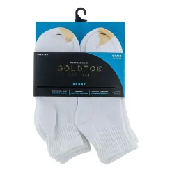 Gold Toe Athletic Sport Mens Breathable Multi-Pack 6 Pair Quarter Ankle Socks