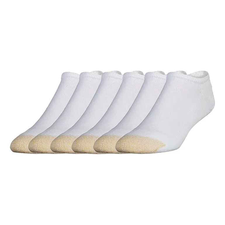 Gold Toe Athletic Sport Mens Multi-Pack 6 Pair Big and Tall No Show Socks