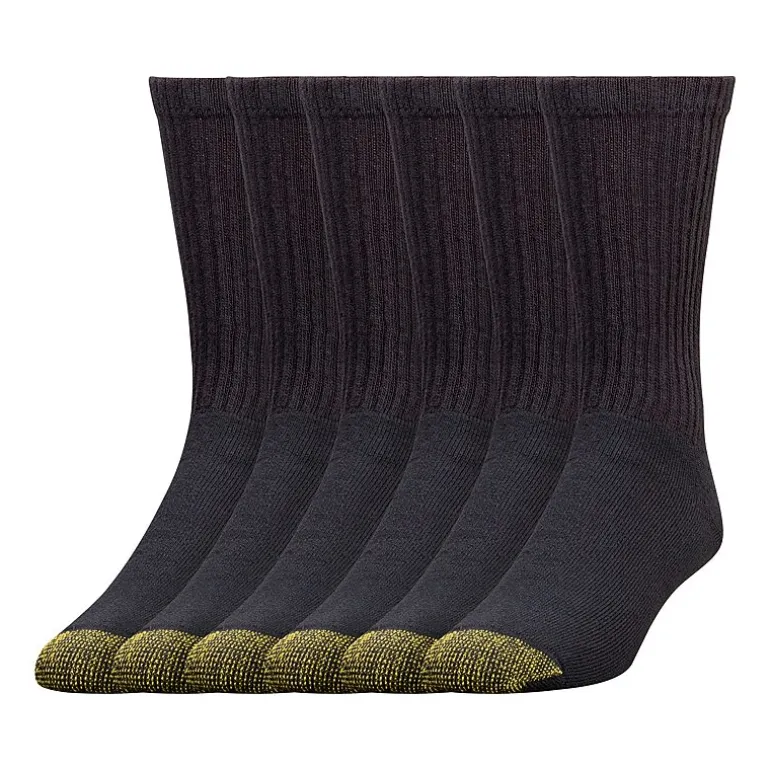 Gold Toe Athletic Sport Mens 6 Pair Crew Socks