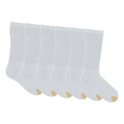 Gold Toe Athletic Sport Mens 6 Pair Big and Tall Crew Socks