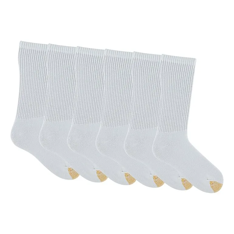 Gold Toe Athletic Sport Mens 6 Pair Big and Tall Crew Socks