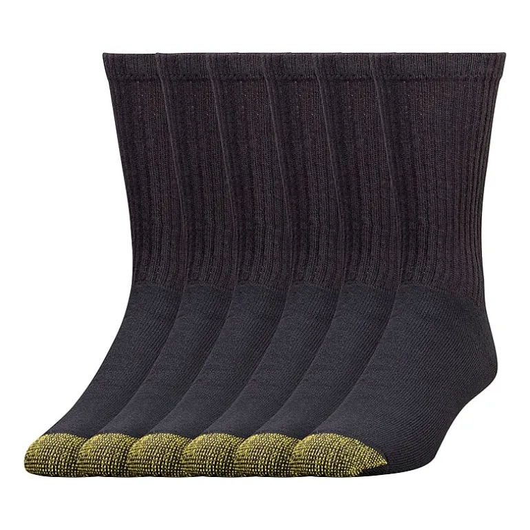 Gold Toe Athletic Sport Mens 6 Pair Big and Tall Crew Socks