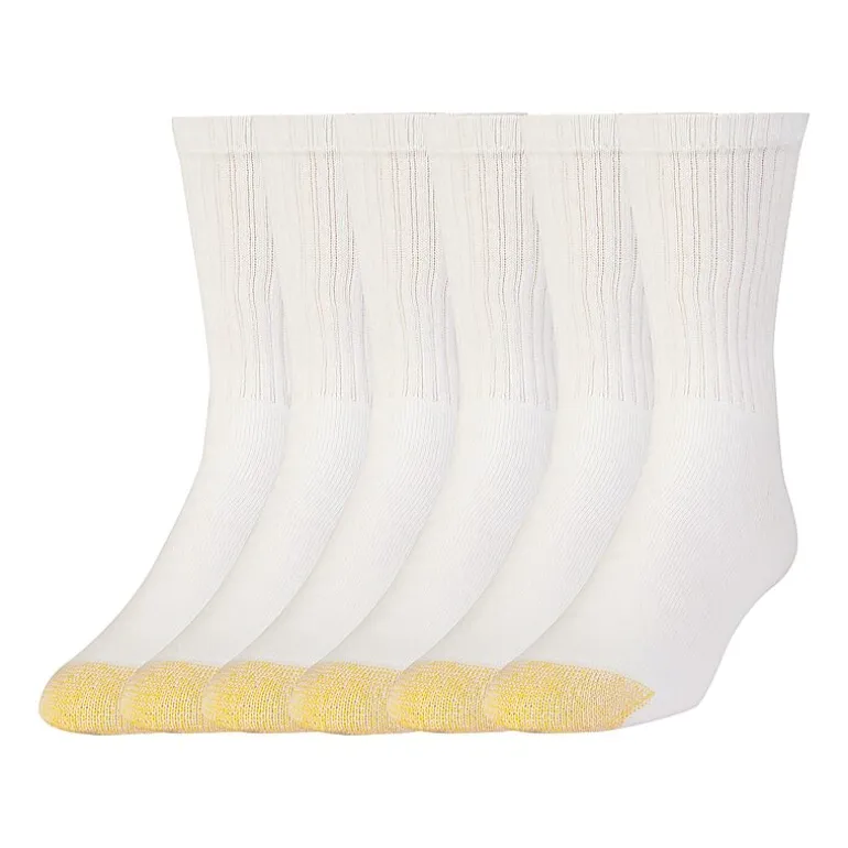Gold Toe Athletic Sport Short Mens 6 Pair Crew Socks