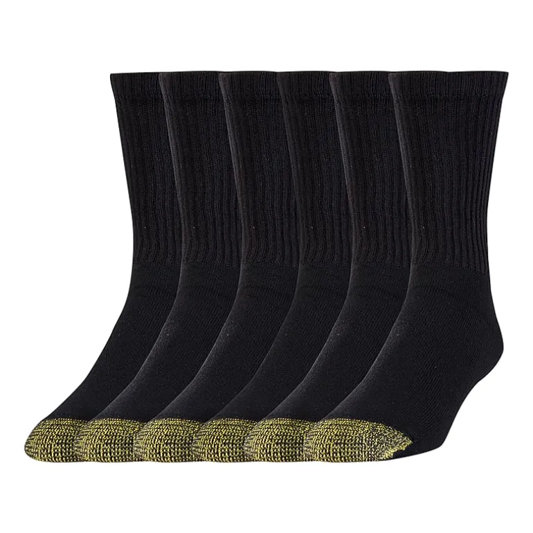 Gold Toe Athletic Sport Short Mens 6 Pair Crew Socks