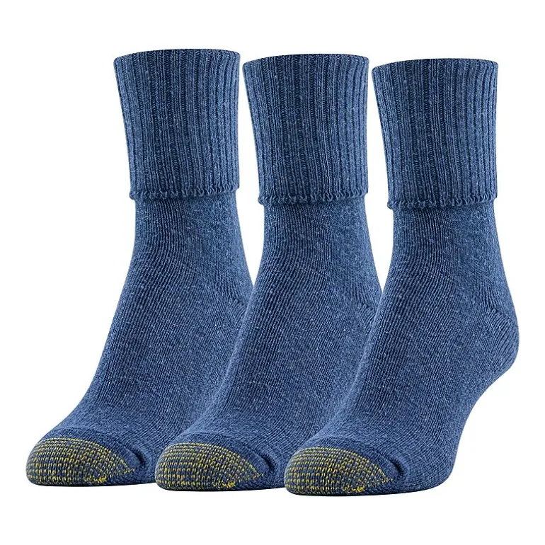 Gold Toe Bermuda Womens 3 Pair Turncuff Socks