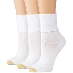 Gold Toe Bermuda Womens 3 Pair Turncuff Socks