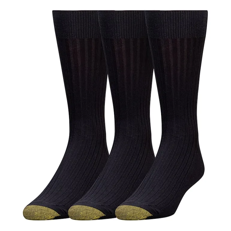 Gold Toe Canterbury Dress Mens 3 Pair Crew Socks
