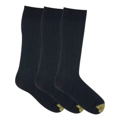 Gold Toe Canterbury Dress Mens 3 Pair Crew Socks