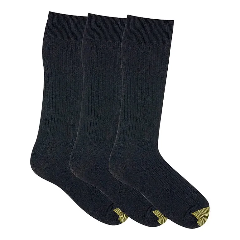 Gold Toe Canterbury Dress Mens 3 Pair Crew Socks