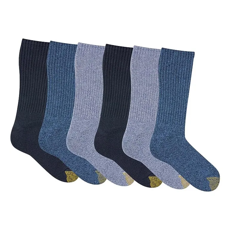 Gold Toe Harrington Mens 6 Pair Crew Socks