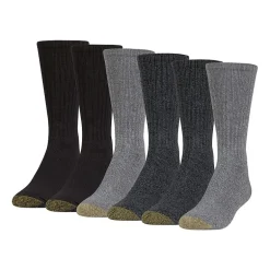 Gold Toe Harrington Mens 6 Pair Crew Socks