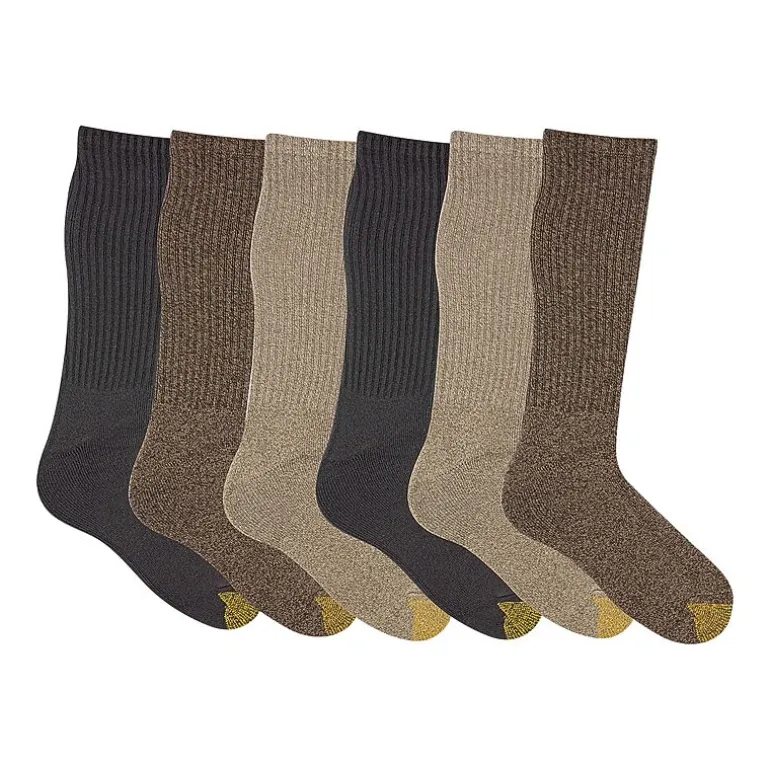 Gold Toe Harrington Mens 6 Pair Crew Socks